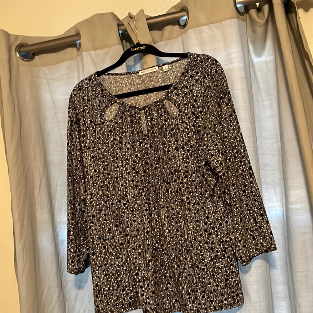 Black and white blouse